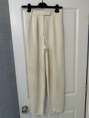The Row Cream Bouclé Pants